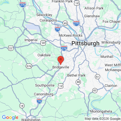 Map to  office in Bridgeville, PA