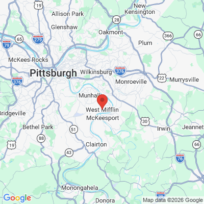 Map to  office in West Mifflin, PA