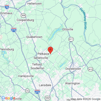 Map to  office in Perkasie, PA