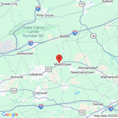 Map to  office in Myerstown, PA