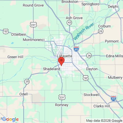 Map to  office in Lafayette, IN