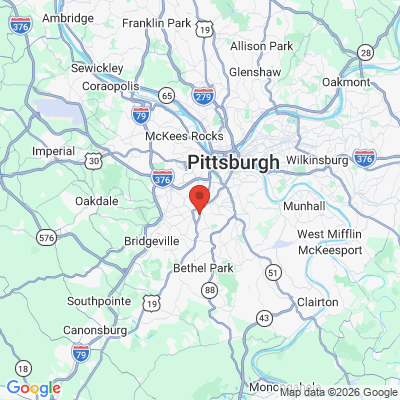 Map to  office in Mount Lebanon, PA