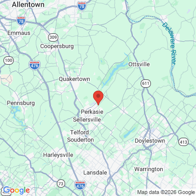 Map to  office in Perkasie, PA