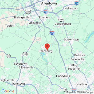 Map to  office in Pennsburg, PA