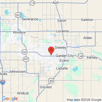 Map to Centerplace Dental Care office in Greeley, CO