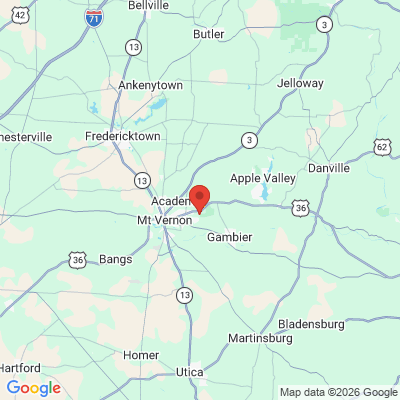 Map to  office in Mount Vernon, OH