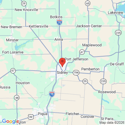 Map to  office in Sidney, OH