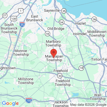 Map to Root Care Endodontics office in Manalapan Township, NJ