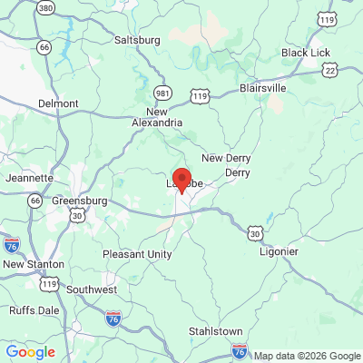 Map to  office in Latrobe, PA