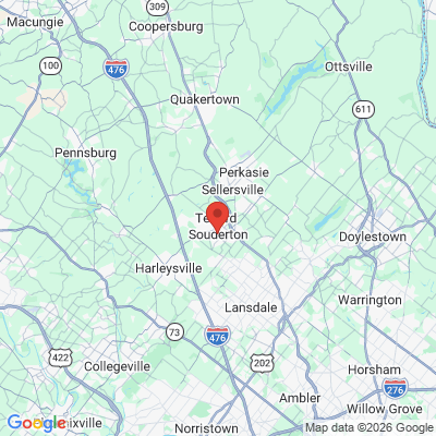 Map to  office in Souderton, PA
