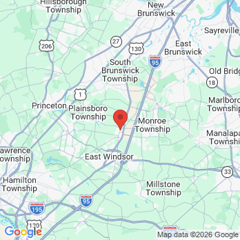Map to Dennis J. White, D.M.D. office in Cranbury, NJ
