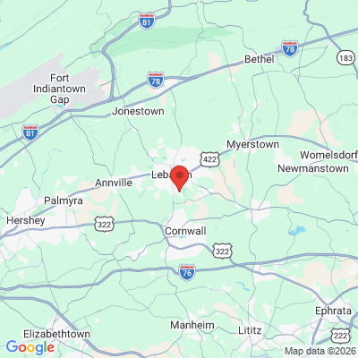 Map to  office in Lebanon, PA