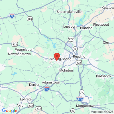 Map to  office in Sinking Spring, PA