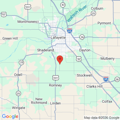 Map to  office in Lafayette, IN