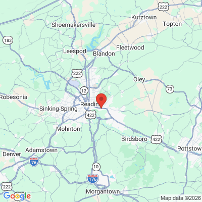 Map to  office in Reading, PA