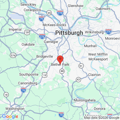 Map to  office in Bethel Park, PA