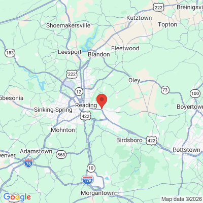 Map to  office in Reading, PA