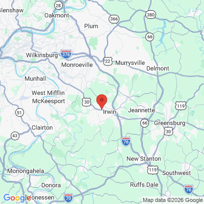 Map to  office in North Huntingdon, PA