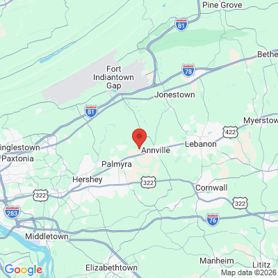 Map to  office in Annville, PA