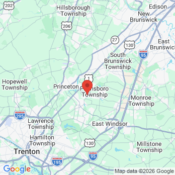 Map to Plainsboro Dental Care office in Plainsboro Township, NJ
