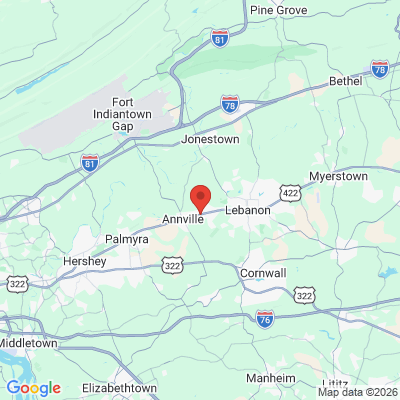 Map to  office in Annville, PA
