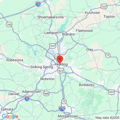 Map to  office in Reading, PA