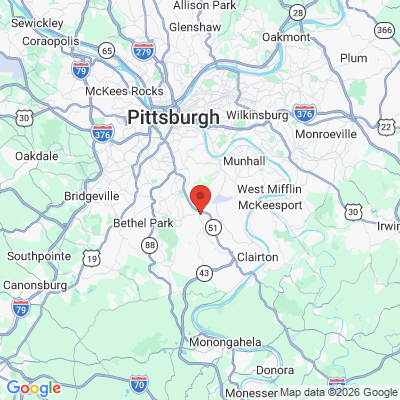 Map to  office in Pleasant Hills, PA