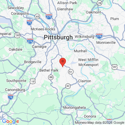 Map to  office in Baldwin, PA