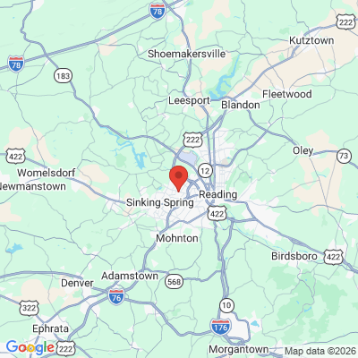 Map to  office in Wyomissing, PA