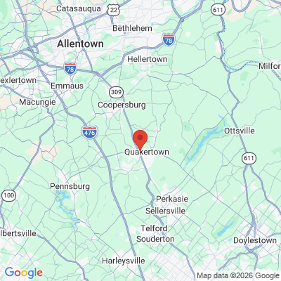 Map to  office in Quakertown, PA