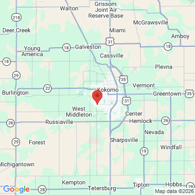 Map to  office in Kokomo, IN
