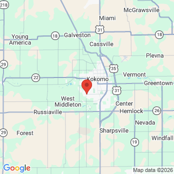 Map to Ladd Dental Group office in Kokomo, IN
