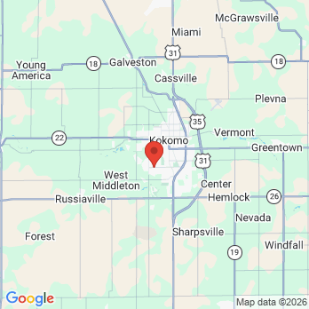 Map to Family Practice Dentistry: Kevin J Welch DDS office in Kokomo, IN