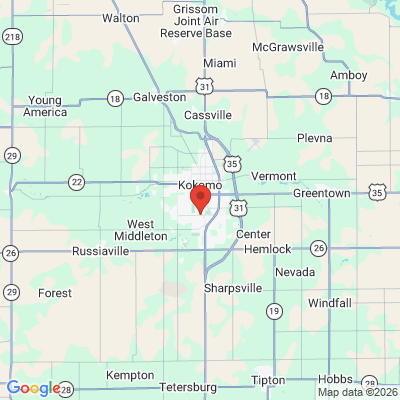 Map to  office in Kokomo, IN