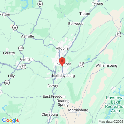 Map to  office in Hollidaysburg, PA