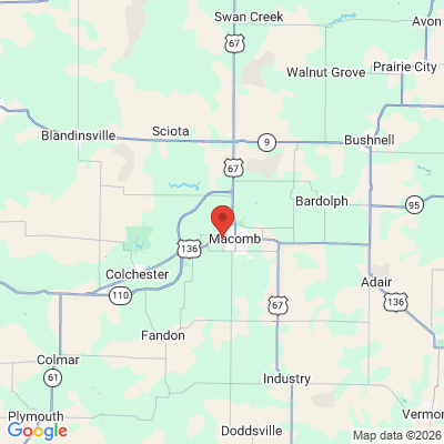 Map to  office in Macomb, IL