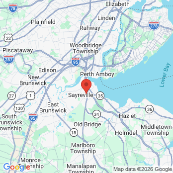 Map to Bright Smiles Dental office in Sayreville, NJ