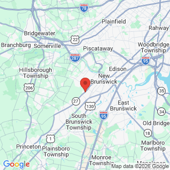 Map to Garden State Smiles  office in North Brunswick, NJ