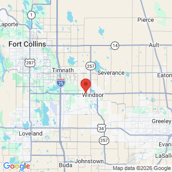 Map to Valstad Dental office in Windsor, CO