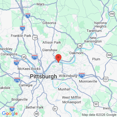 Map to  office in Pittsburgh, PA