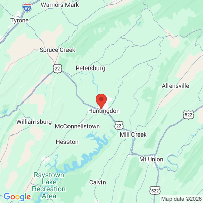 Map to  office in Huntingdon, PA