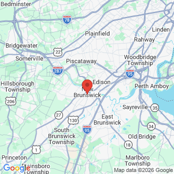 Map to Livy Dental office in New Brunswick, NJ