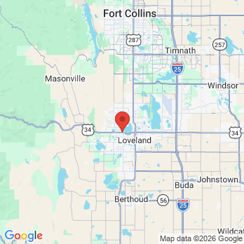 Map to Rocky Mountain Dental Arts PC office in Loveland, CO