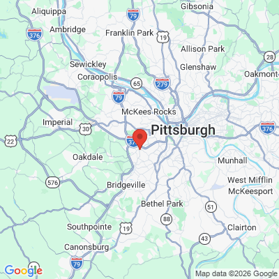 Map to  office in Carnegie, PA