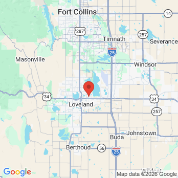 Map to Ross Family Dentistry office in Loveland, CO