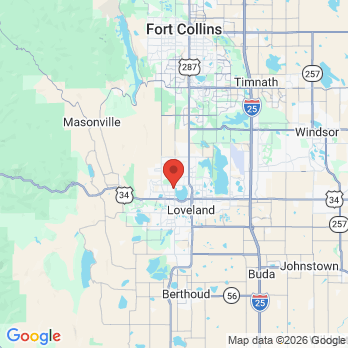 Map to Edward J Lacy Jr DDS office in Loveland, CO
