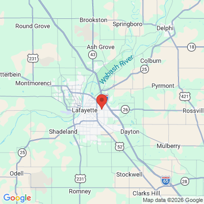 Map to  office in Lafayette, IN