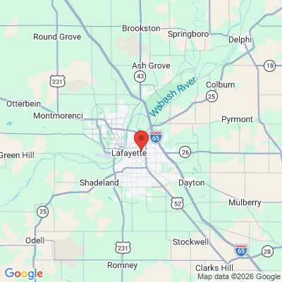 Map to  office in Lafayette, IN