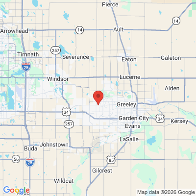 Map to  office in Greeley, CO