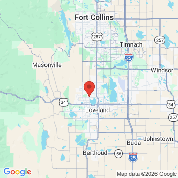 Map to Rocky Mountain Dental Arts PC office in Loveland, CO